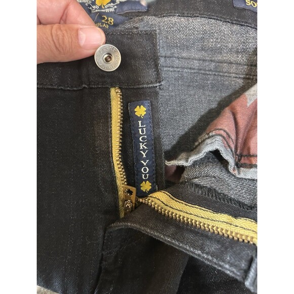 Lucky Brand Womens Sofia Boot Jeans Sz 6/28 Black Regular Fit Stretch Mid Rise - Picture 4 of 8